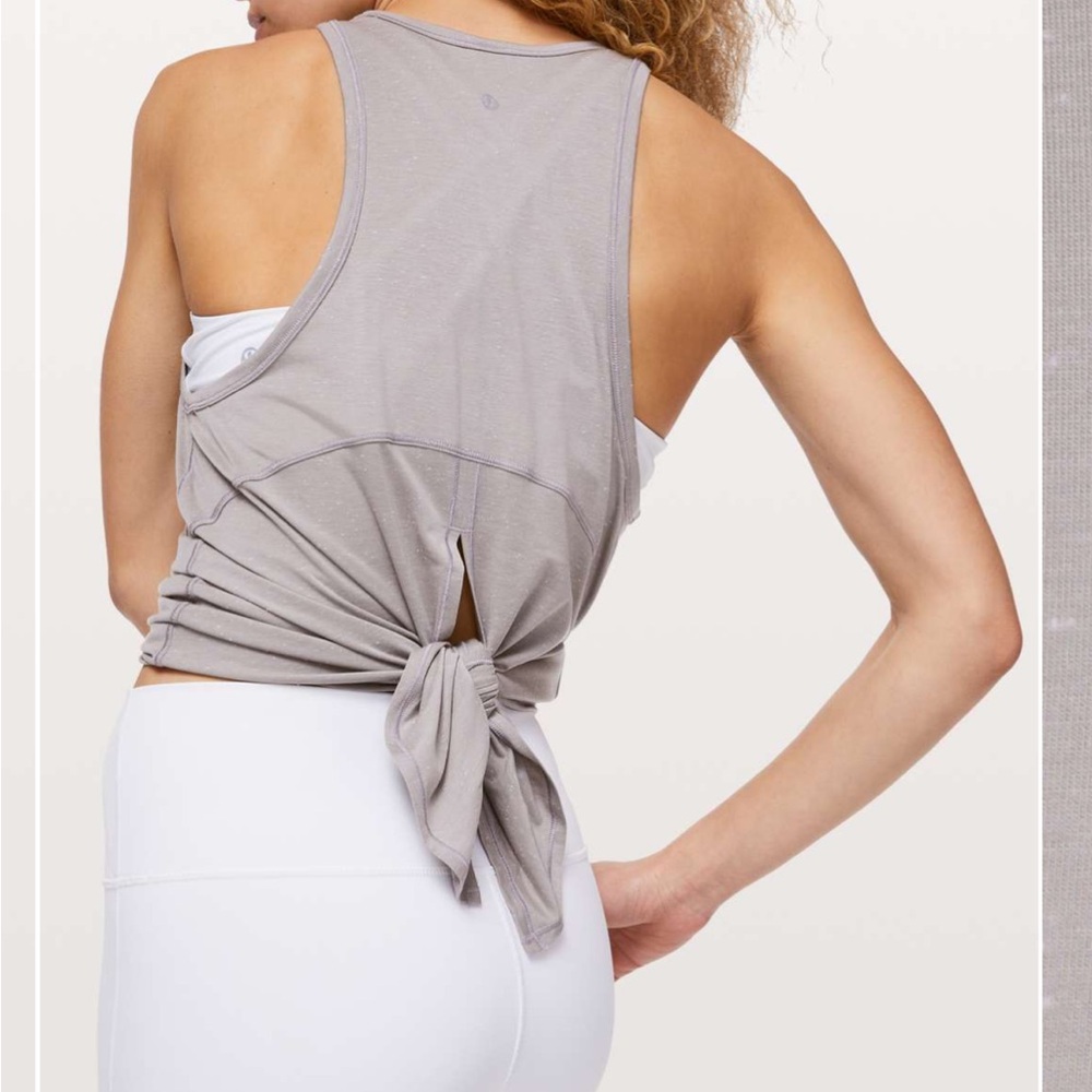 Lululemon Goal Up Tank - Dark Chrome / White